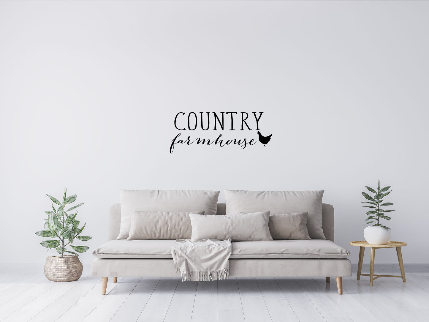 Country Farmhouse Wall Decal - Farmhouse Decal - Country Farm Wall Art - Chicken Wall Decal - Farmhouse Wall Decor Inspirational Wall Signs 