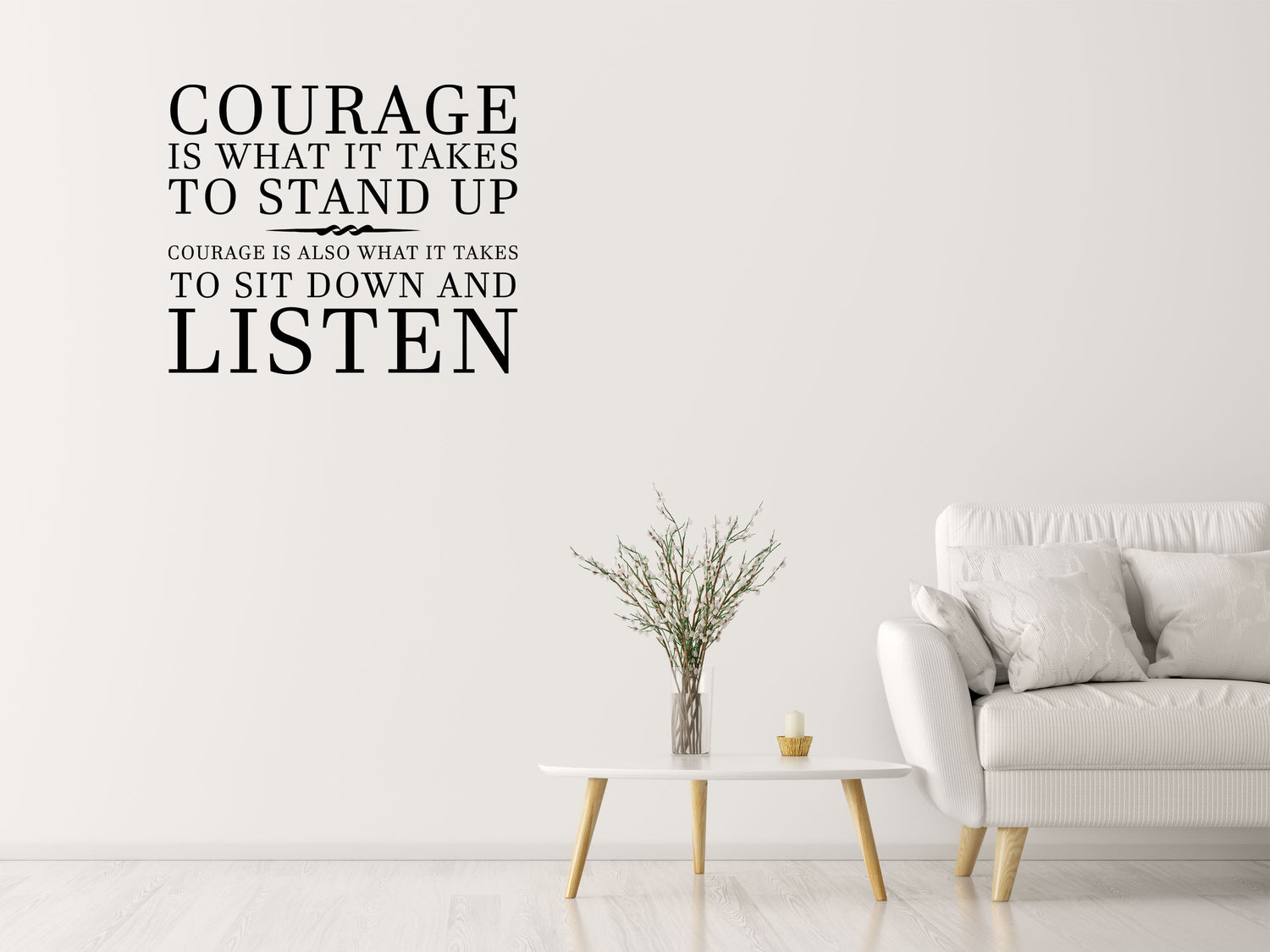 Courage Is What It Takes Vinyl Wall Decal Winston Churchill Wall Decal Handmade Vinyl Wall Art - Motivational Wall Decal Wall Quote Vinyl Wall Decal Inspirational Wall Signs 