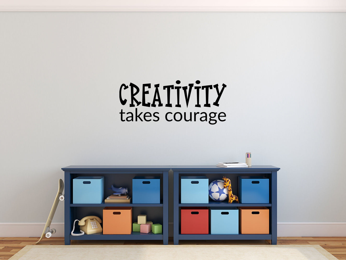 Creativity Takes Courage - Inspirational Wall Decals Vinyl Wall Decal Inspirational Wall Signs 