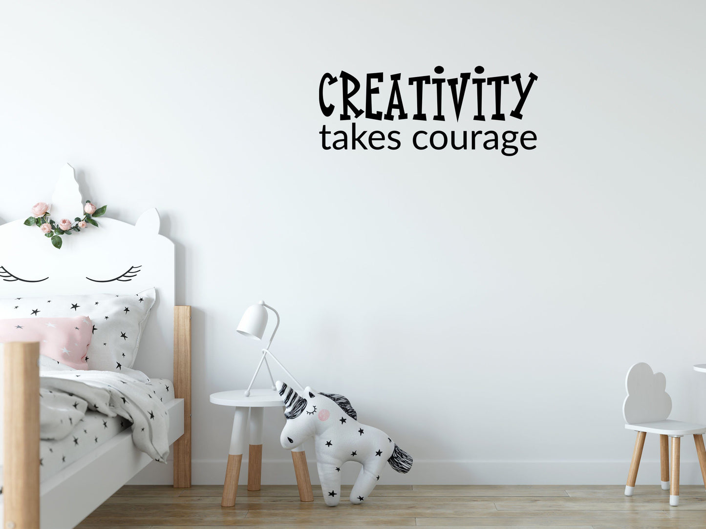 Creativity Takes Courage - Inspirational Wall Decals Vinyl Wall Decal Inspirational Wall Signs 