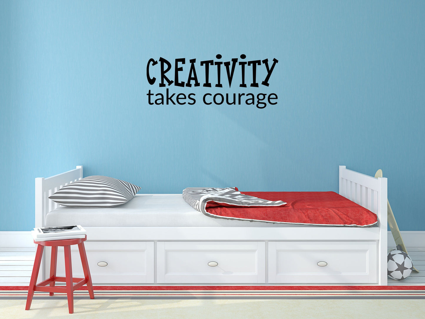 Creativity Takes Courage - Inspirational Wall Decals Vinyl Wall Decal Inspirational Wall Signs 