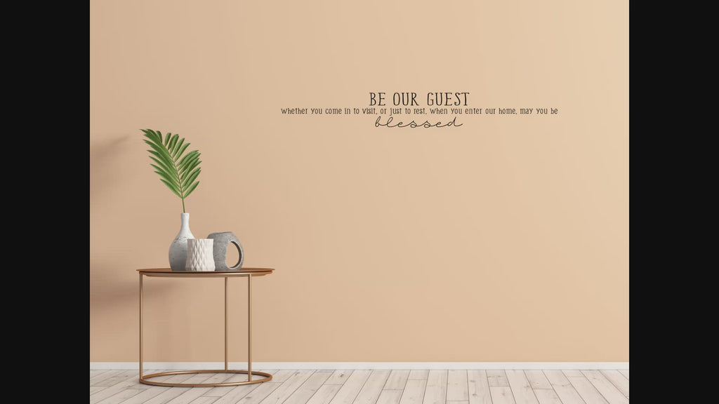 Be Our Guest Removable Wall Decal