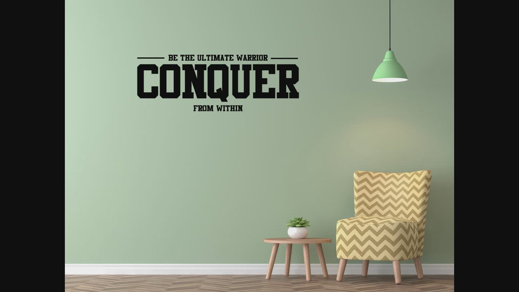 Be the Ultimate Warrior Wall Decal – Motivational Vinyl Sticker for Home or Gym