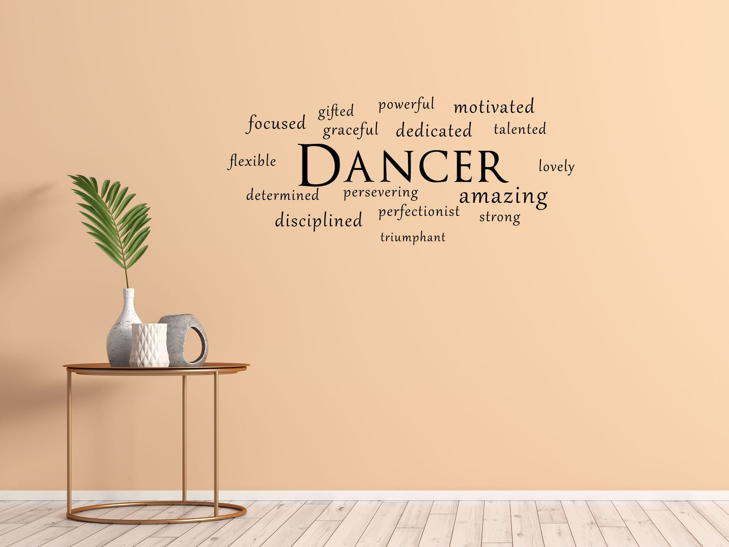 Dancer Word Cloud - Gym Wall Decor Sticker - Inspirational Wall Decals Vinyl Wall Decal Done 