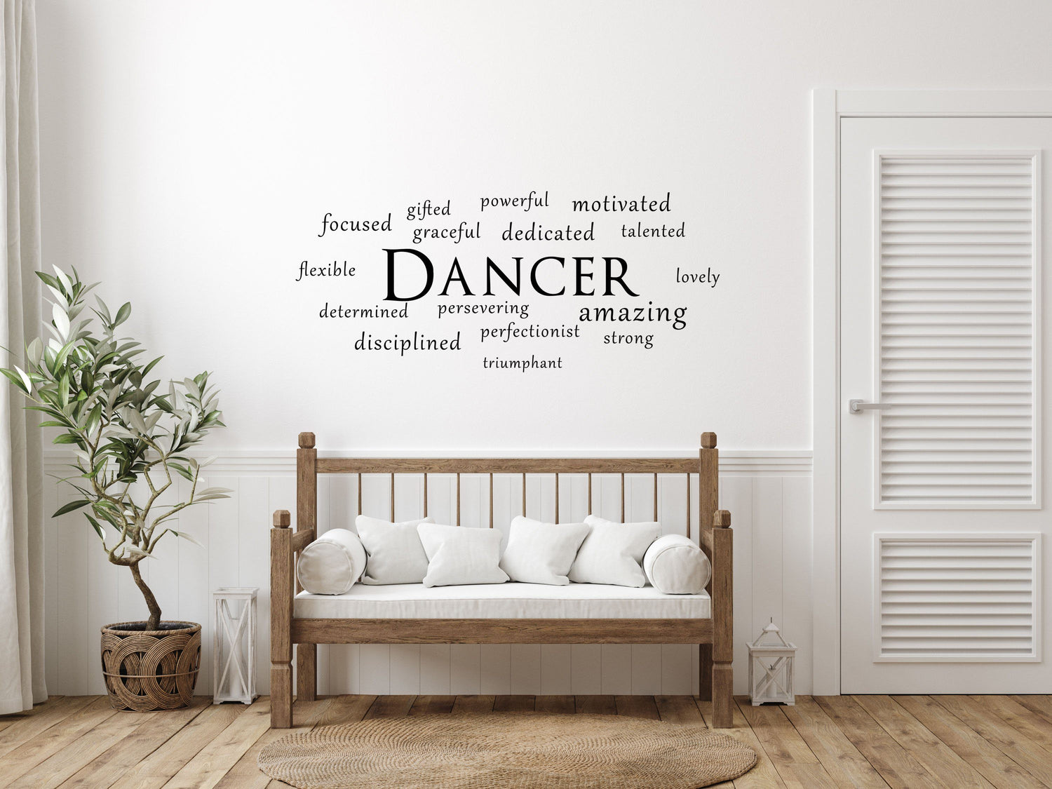 Dancer Word Cloud - Gym Wall Decor Sticker - Inspirational Wall Decals Vinyl Wall Decal Done 