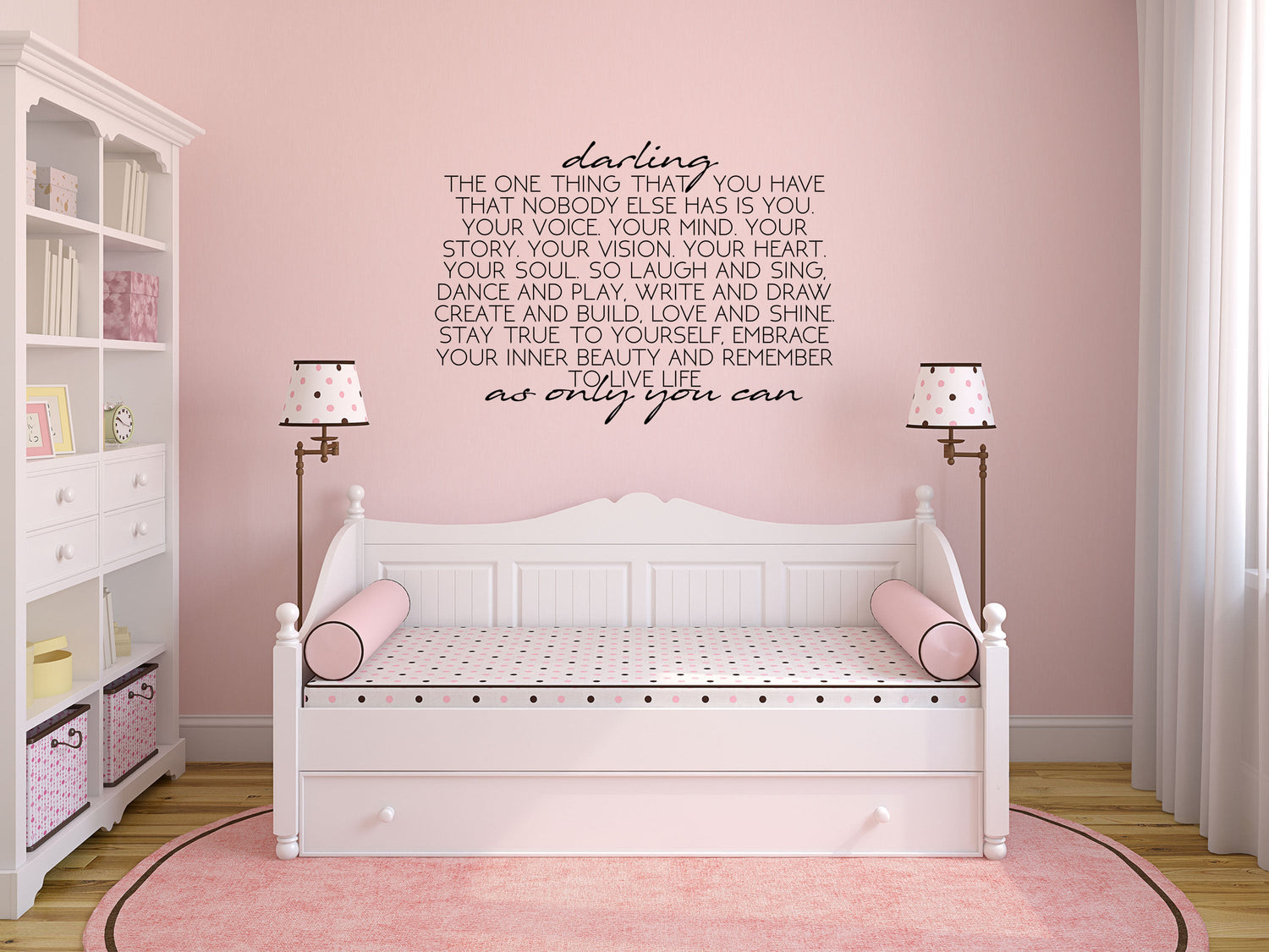 Darling Girl's Room Quote - Inspirational Wall Decals Vinyl Wall Decal Inspirational Wall Signs 