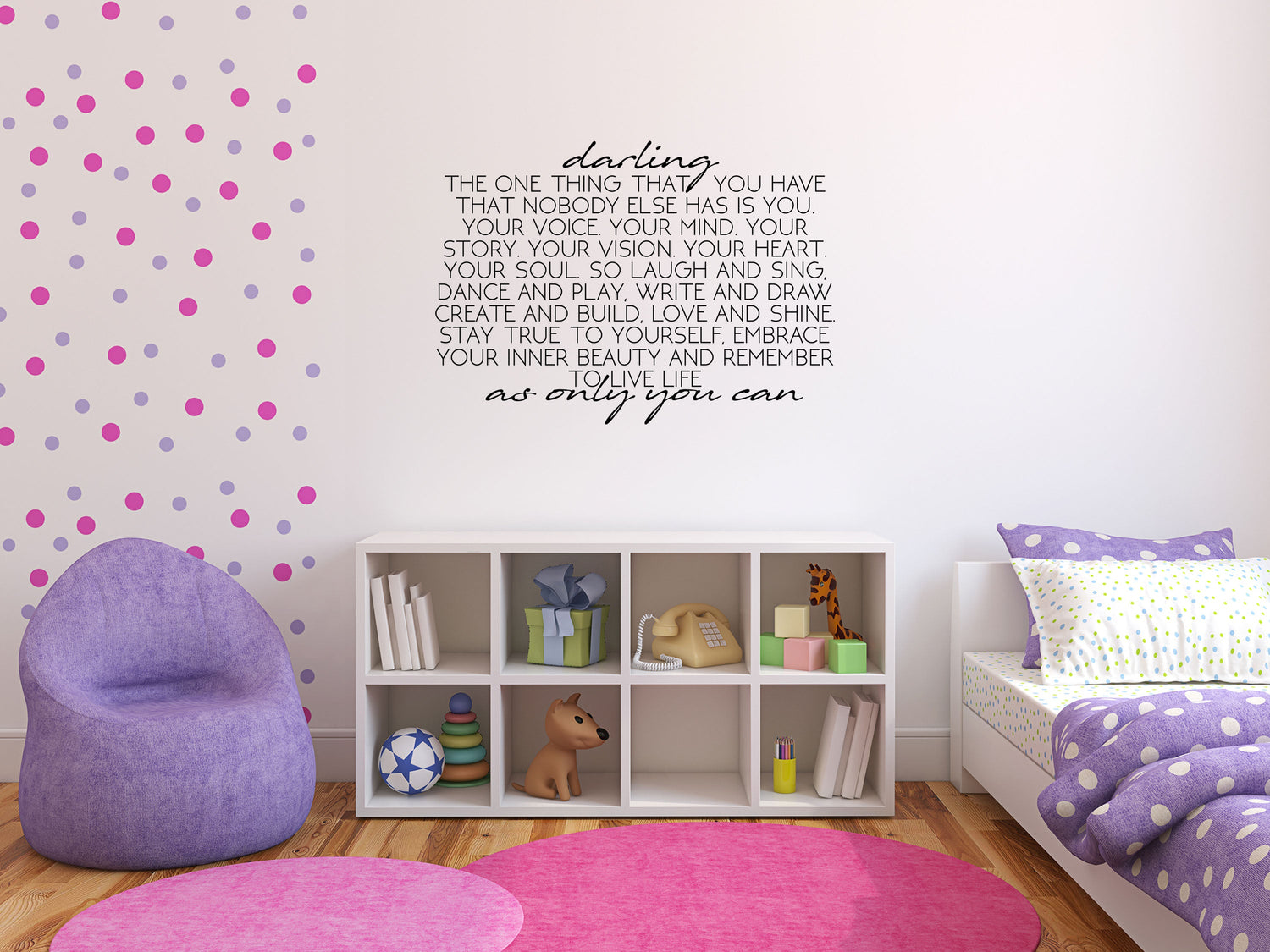 Darling Girl's Room Quote - Inspirational Wall Decals Vinyl Wall Decal Inspirational Wall Signs 