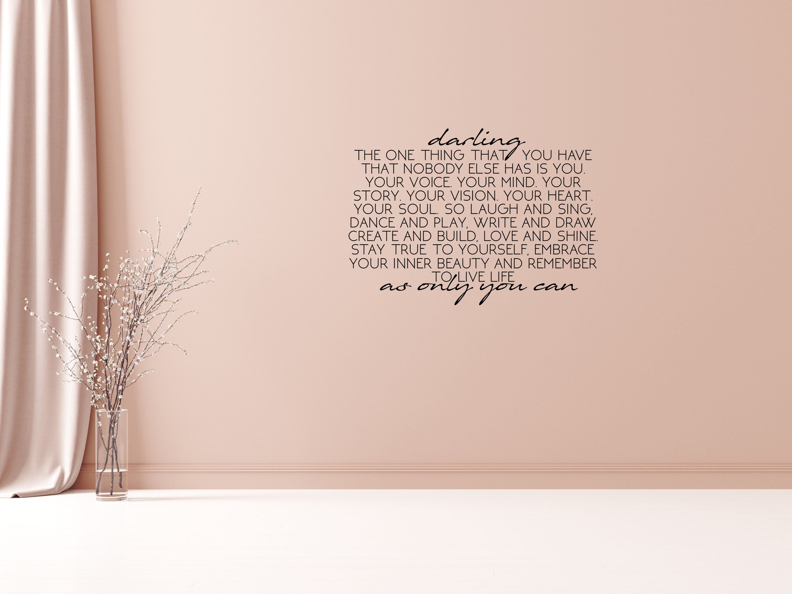 Darling Girl's Room Quote - Inspirational Wall Decals Vinyl Wall Decal Inspirational Wall Signs 