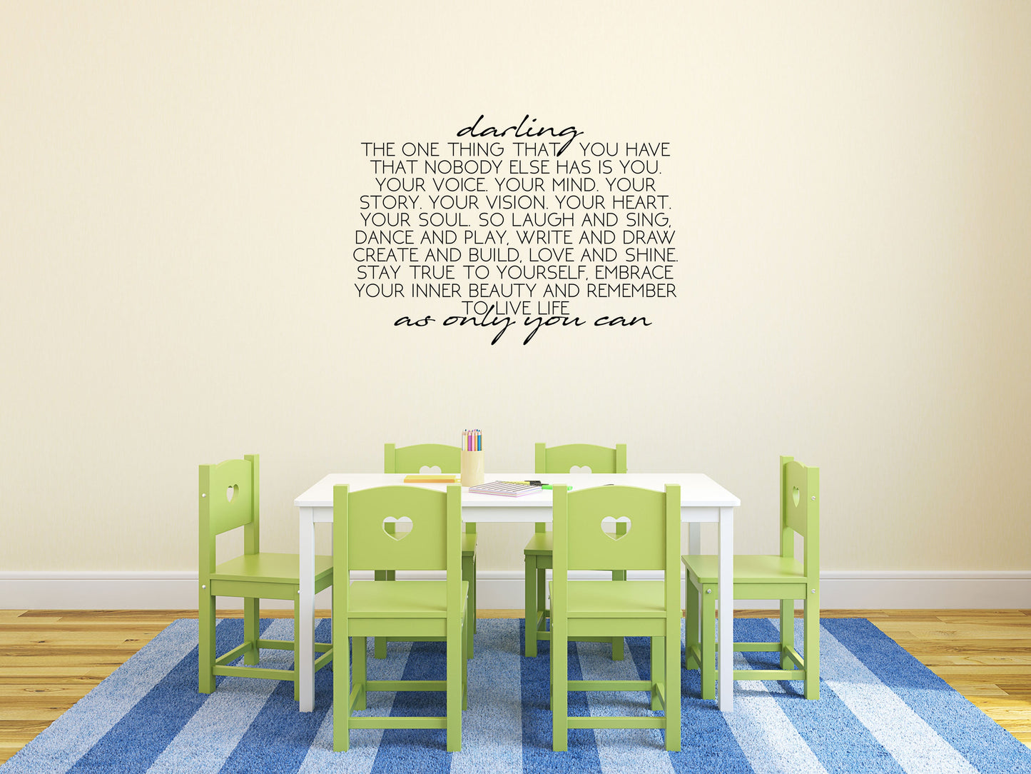 Darling Girl's Room Quote - Inspirational Wall Decals Vinyl Wall Decal Inspirational Wall Signs 