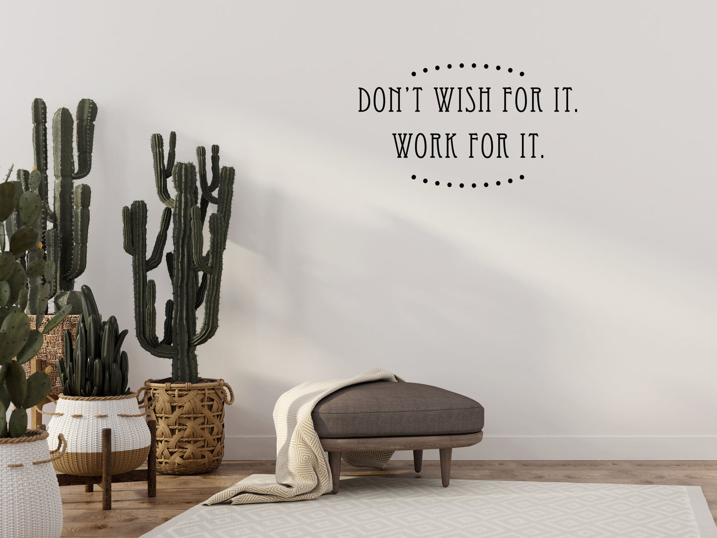 Don't Wish For It Work For It Motivational Sticker - Inspirational Wall Decals Vinyl Wall Decal Inspirational Wall Signs 