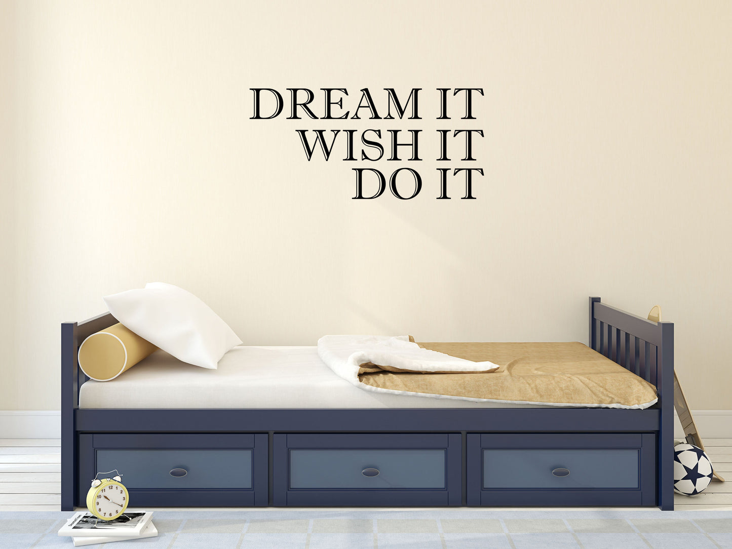 Dream It Wish It Do It Motivational Quote Decal Sticker Vinyl Wall Decal Inspirational Wall Signs 