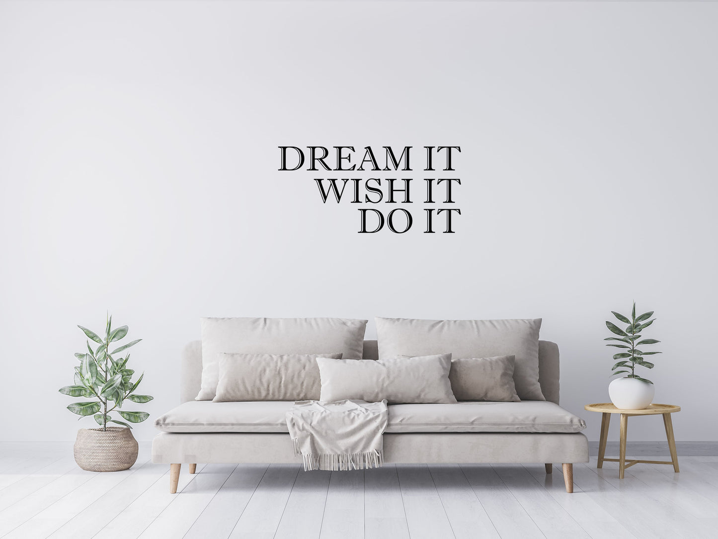 Dream It Wish It Do It Motivational Quote Decal Sticker Vinyl Wall Decal Inspirational Wall Signs 