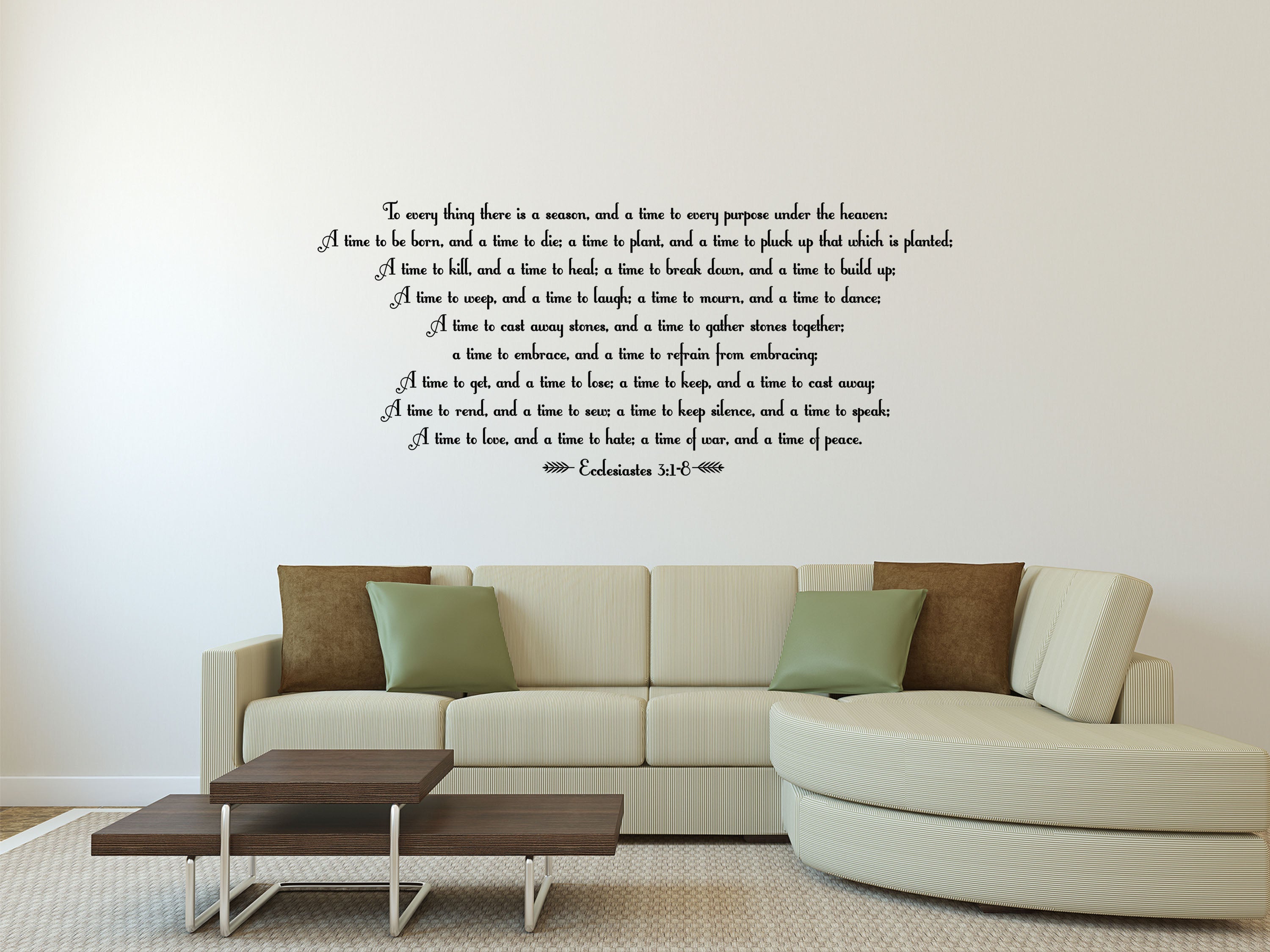 Ecclesiastes 3:1-8 - Bible Verse Wall Decal Vinyl Wall Decal Inspirational Wall Signs 