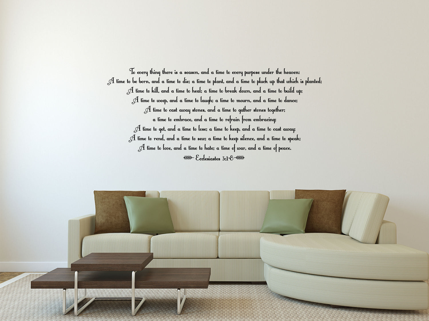 Ecclesiastes 3:1-8 - Bible Verse Wall Decal Vinyl Wall Decal Inspirational Wall Signs 