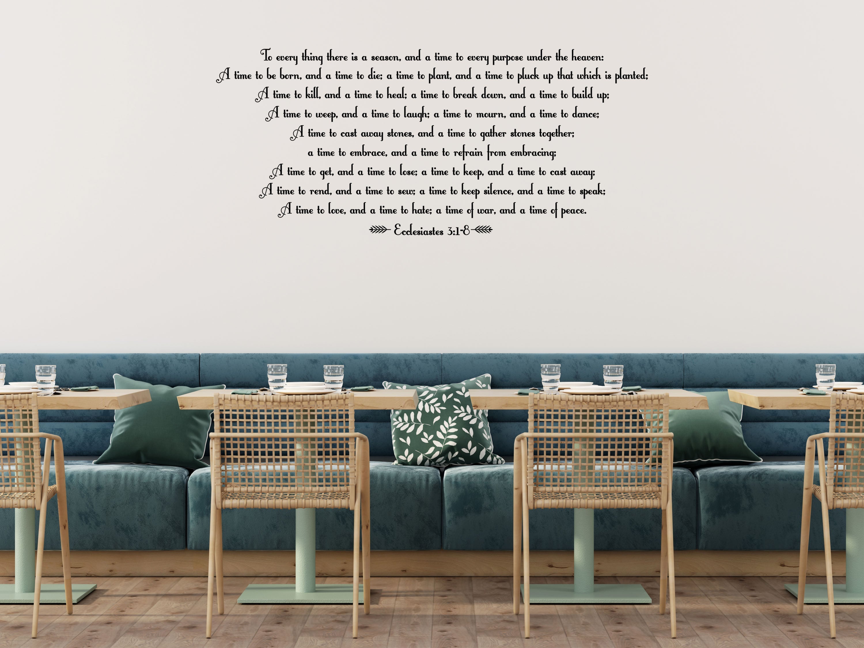 Ecclesiastes 3:1-8 - Bible Verse Wall Decal Vinyl Wall Decal Inspirational Wall Signs 