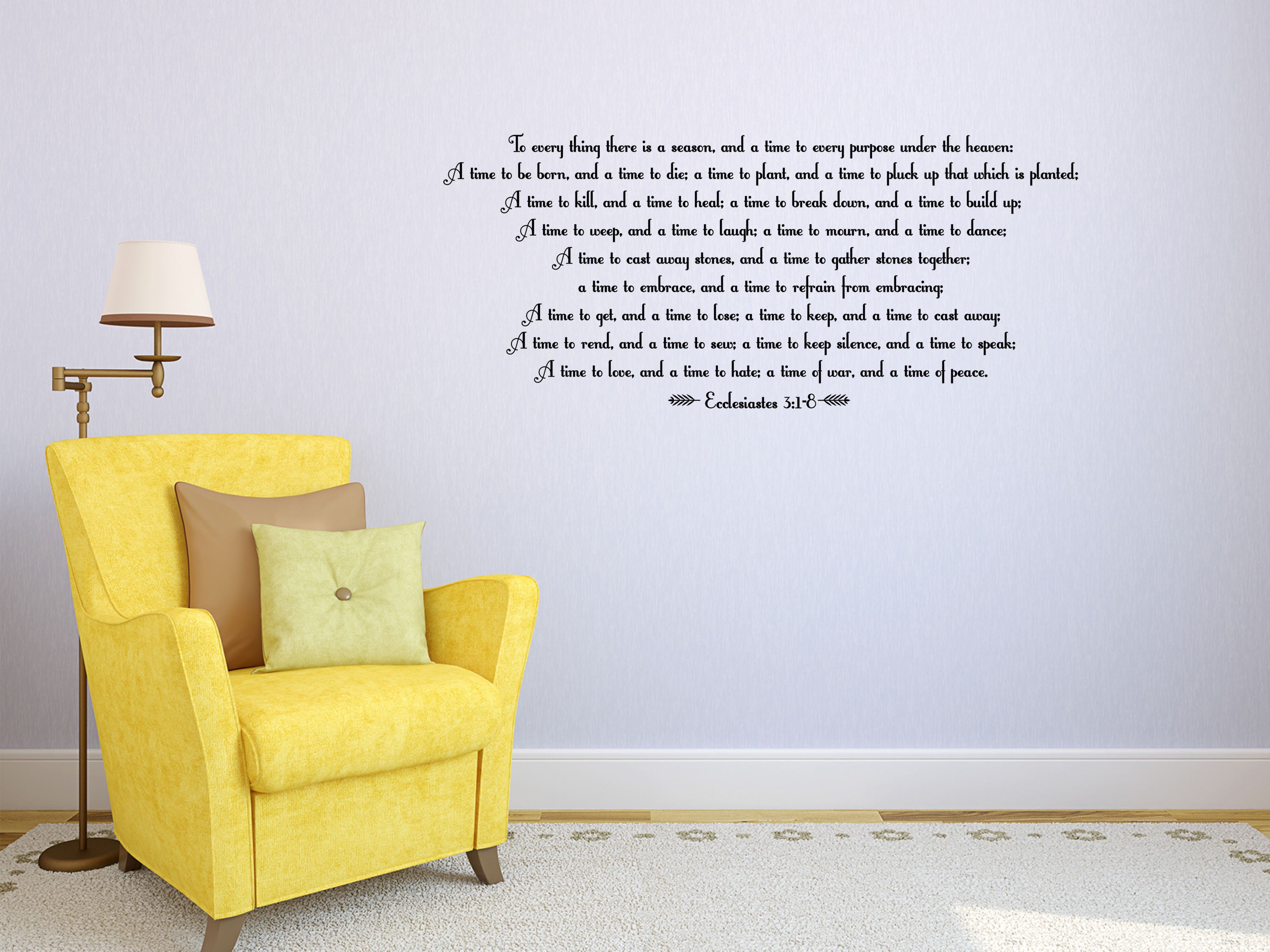 Ecclesiastes 3:1-8 - Bible Verse Wall Decal Vinyl Wall Decal Inspirational Wall Signs 