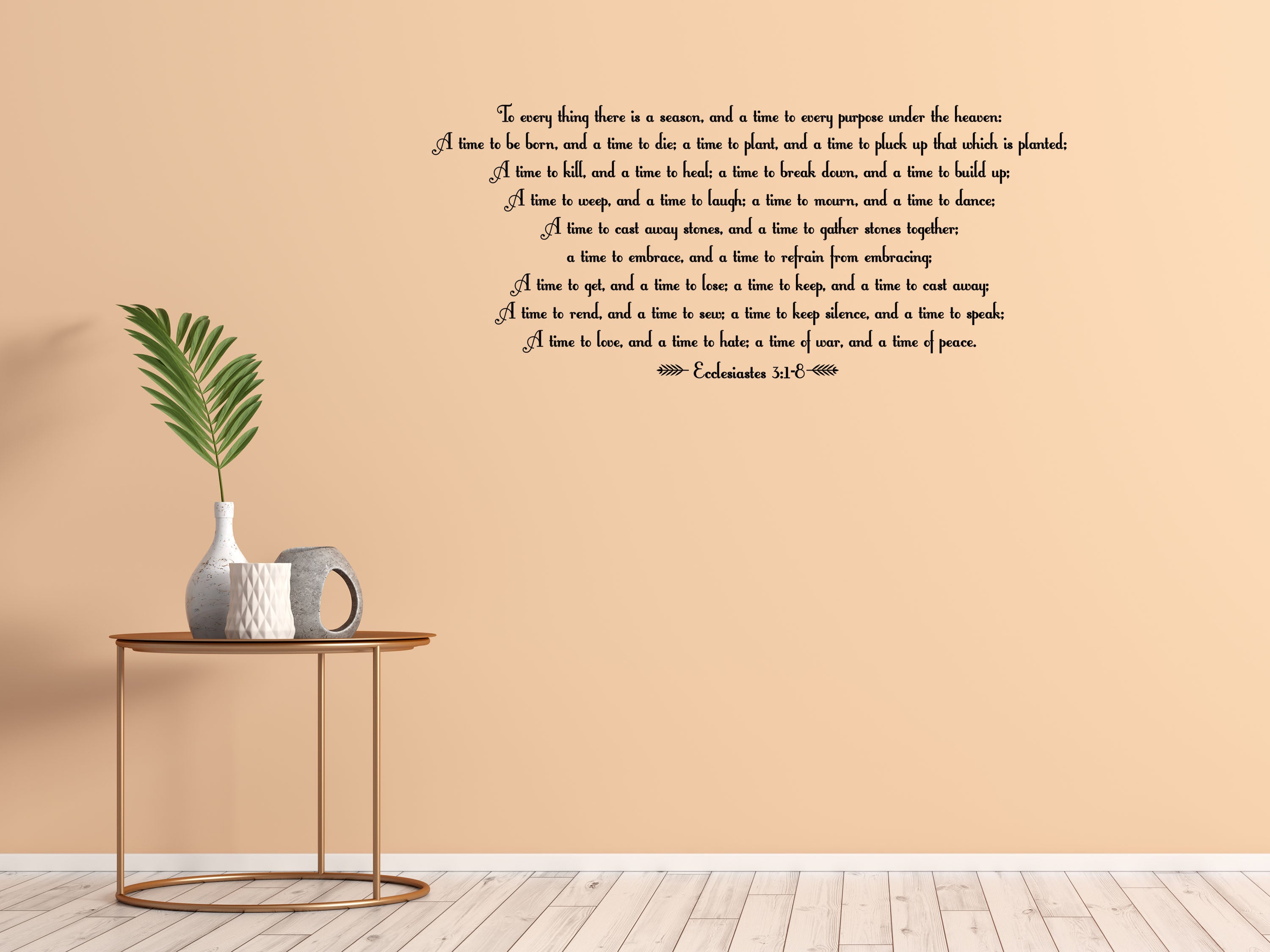 Ecclesiastes 3:1-8 - Bible Verse Wall Decal Vinyl Wall Decal Inspirational Wall Signs 