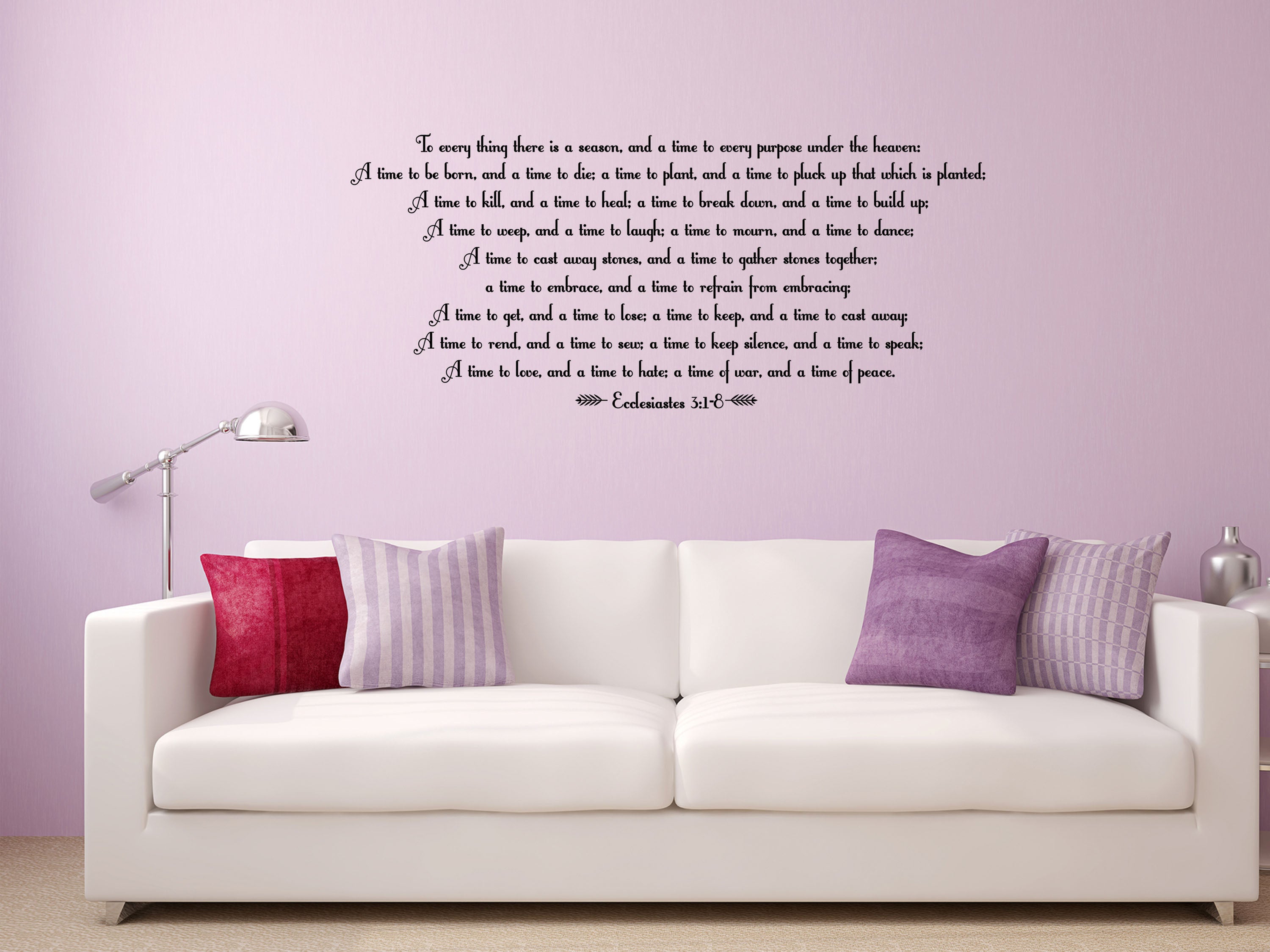 Ecclesiastes 3:1-8 - Bible Verse Wall Decal Vinyl Wall Decal Inspirational Wall Signs 
