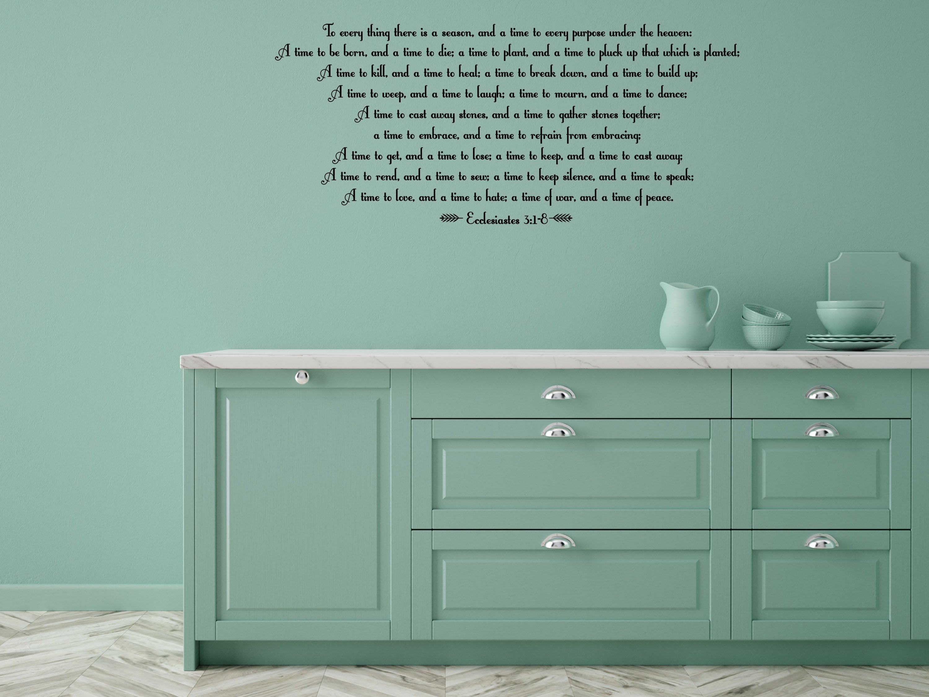 Ecclesiastes 3:1-8 - Bible Verse Wall Decal Vinyl Wall Decal Inspirational Wall Signs 