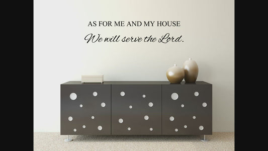 As For Me and My House Joshua 24:15 Bible Verse Wall Decal | Christian Wall Art