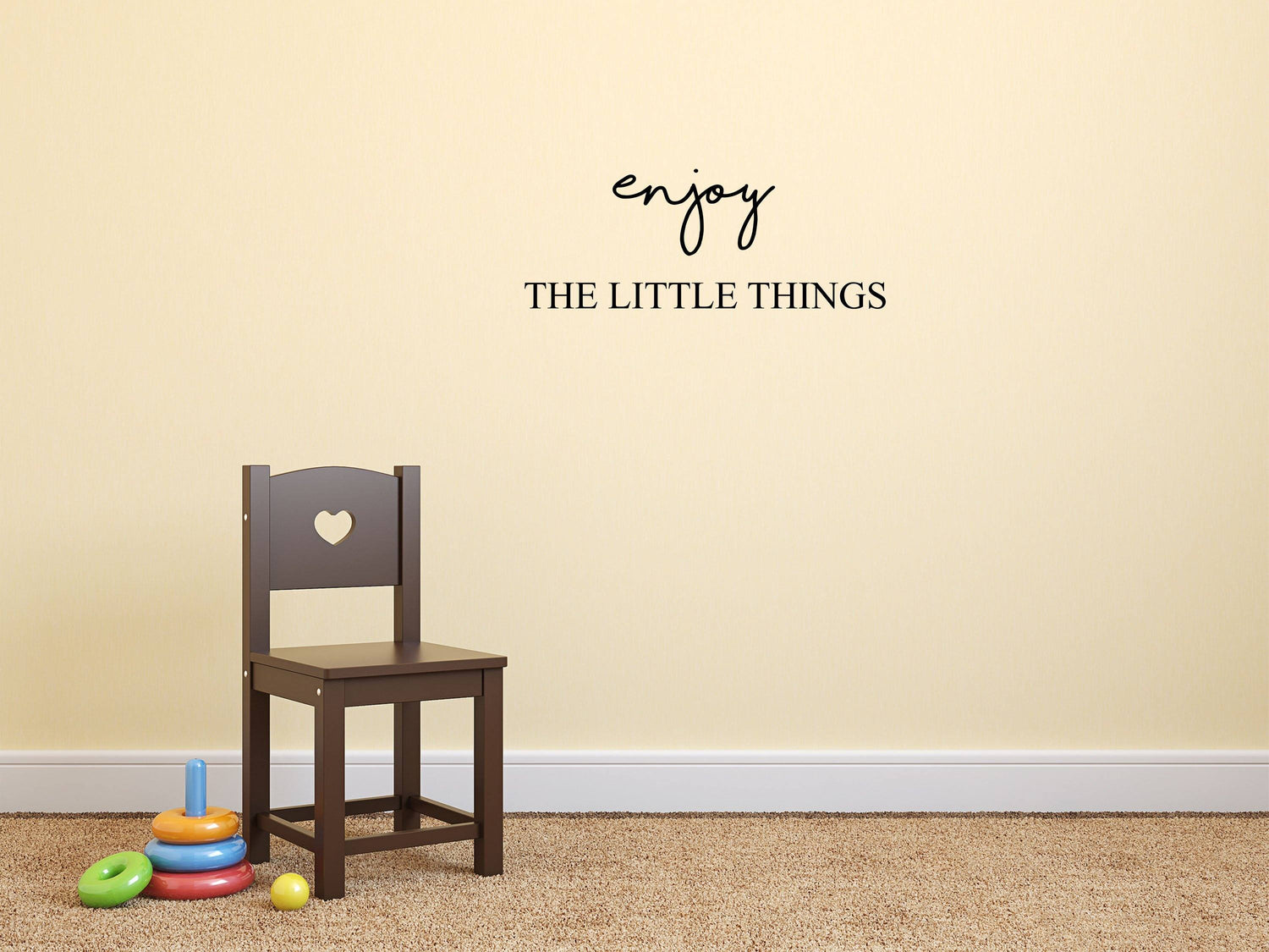 Enjoy The Little Things - Inspirational Wall Decals Vinyl Wall Decal Inspirational Wall Signs 