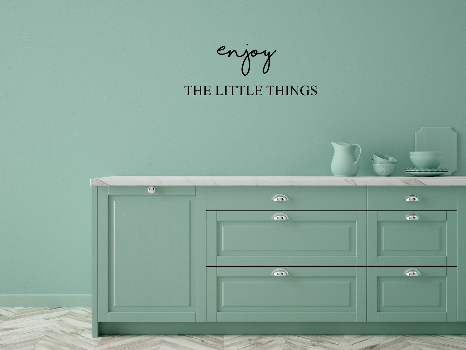 Enjoy The Little Things - Inspirational Wall Decals Vinyl Wall Decal Inspirational Wall Signs 