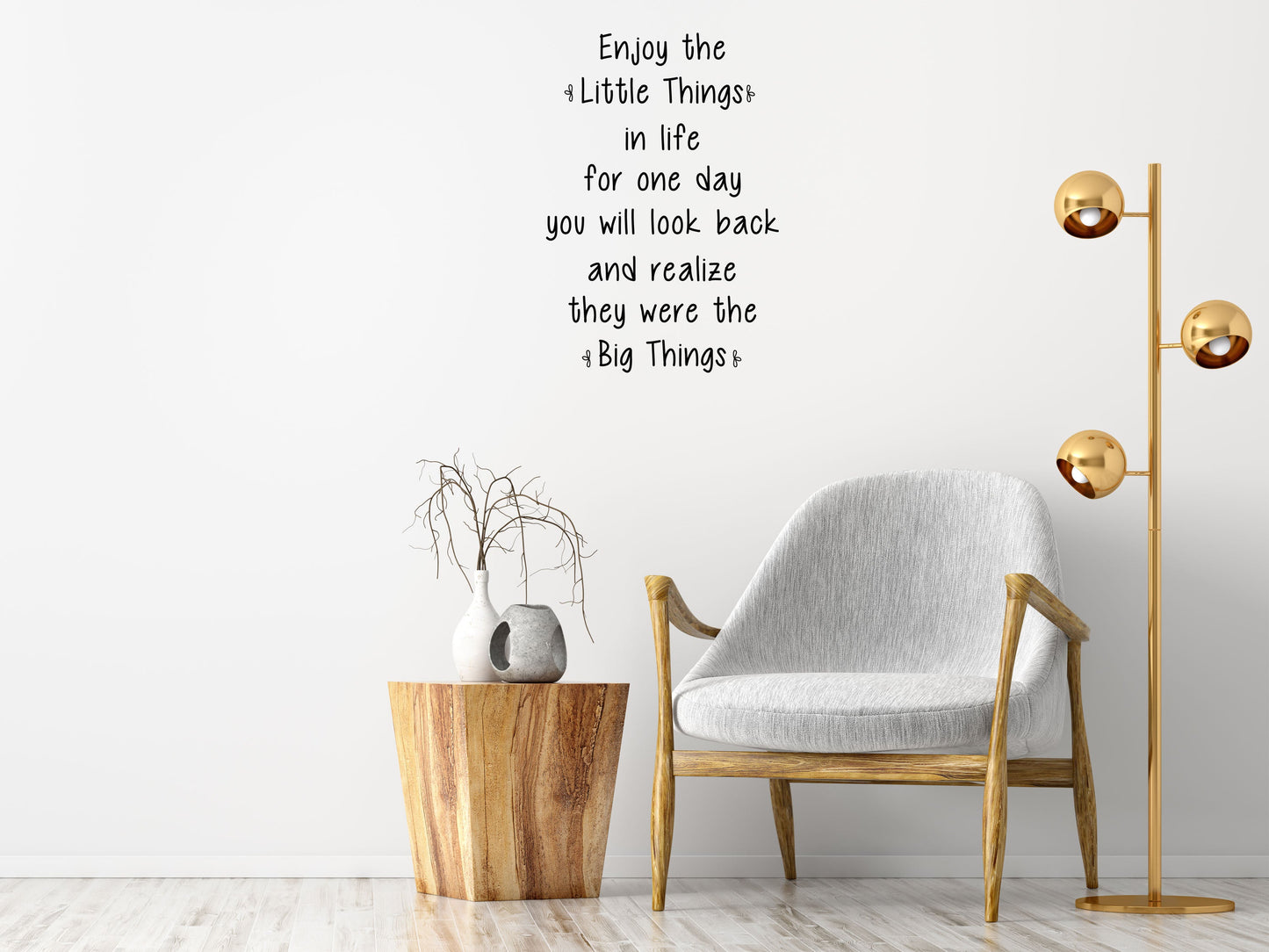 Enjoy The Little Things Living Room Quote Vinyl Wall Decal Inspirational Wall Signs 