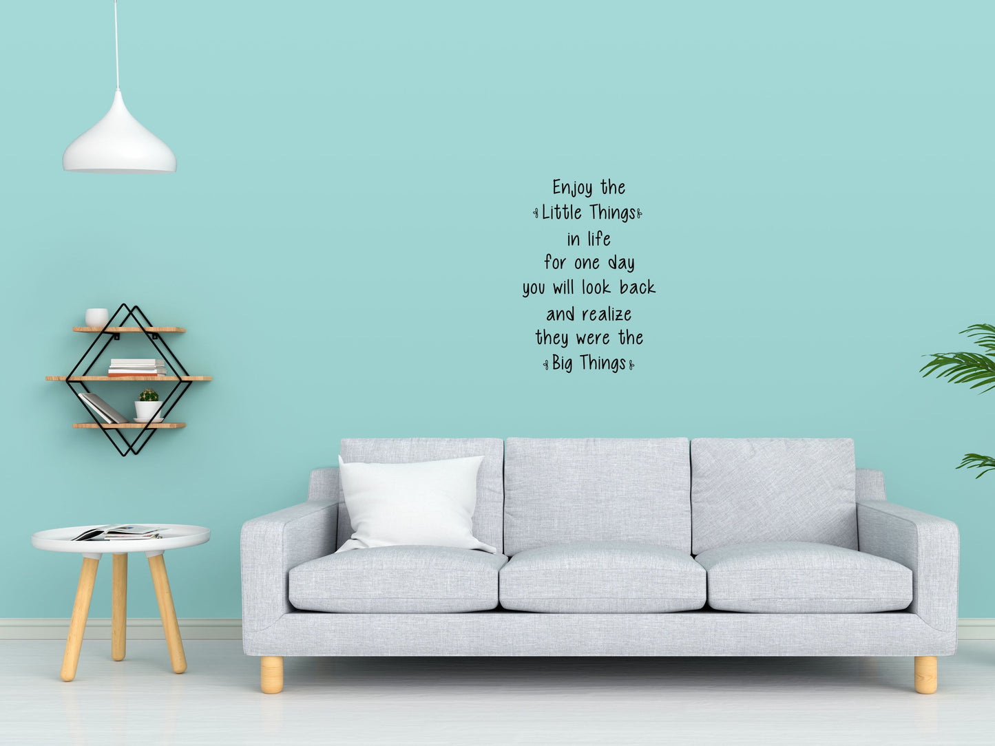 Enjoy The Little Things Living Room Quote Vinyl Wall Decal Inspirational Wall Signs 