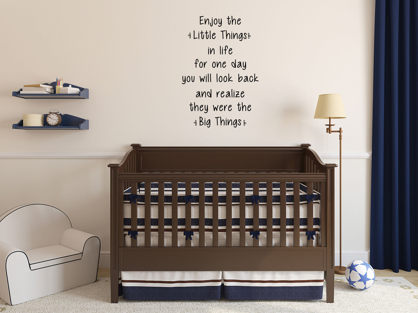 Enjoy The Little Things Living Room Quote Vinyl Wall Decal Inspirational Wall Signs 