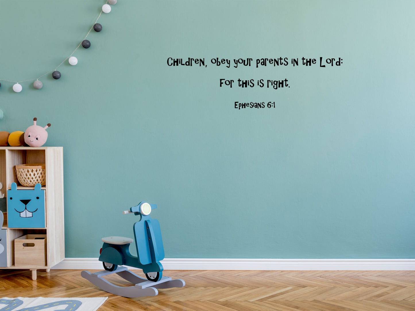Ephesians 6:1 - Bible Wall Decal Letters Vinyl Wall Decal Title Done 