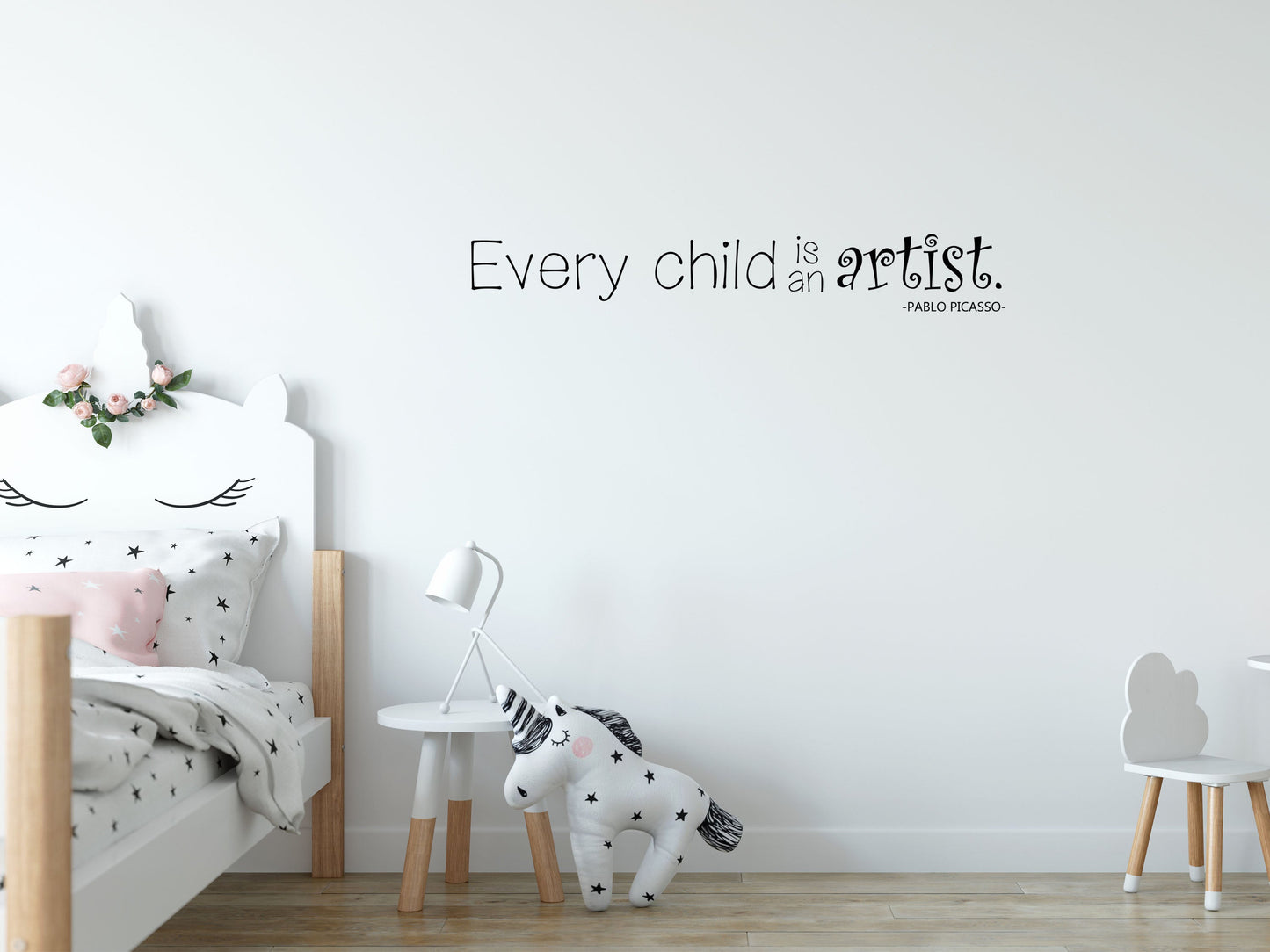 Every Child Is An Artist Vinyl Wall Decal Vinyl Wall Decal Inspirational Wall Signs 