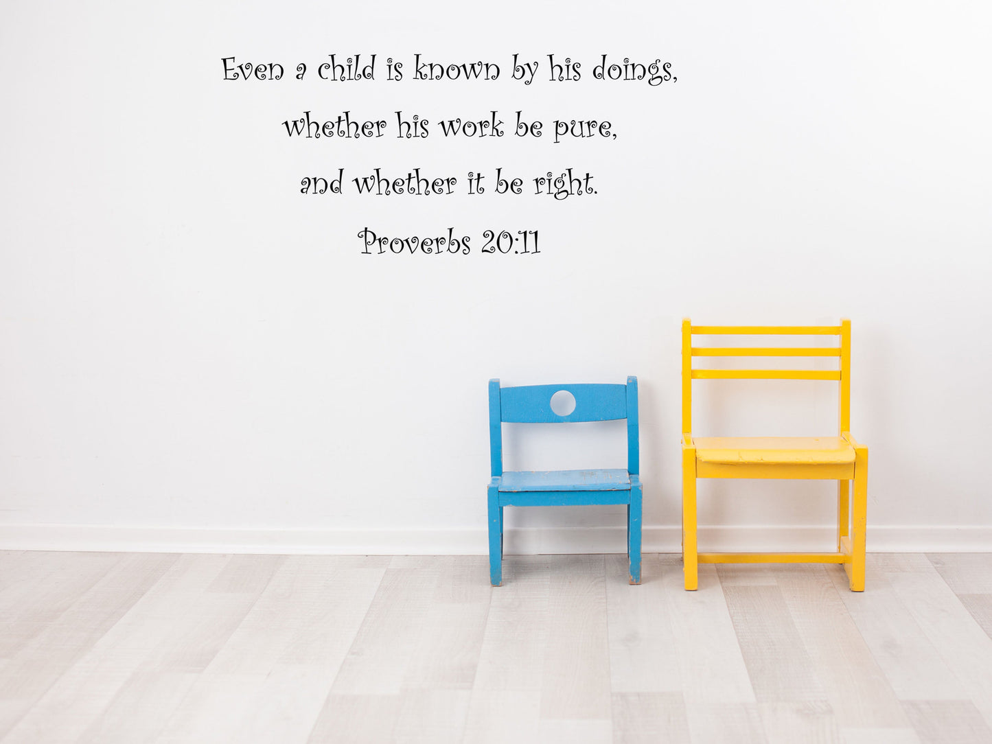 Every Child is Known By His Doings Proverbs 20:11 Words Wall Decal Vinyl Wall Decal Title Done 