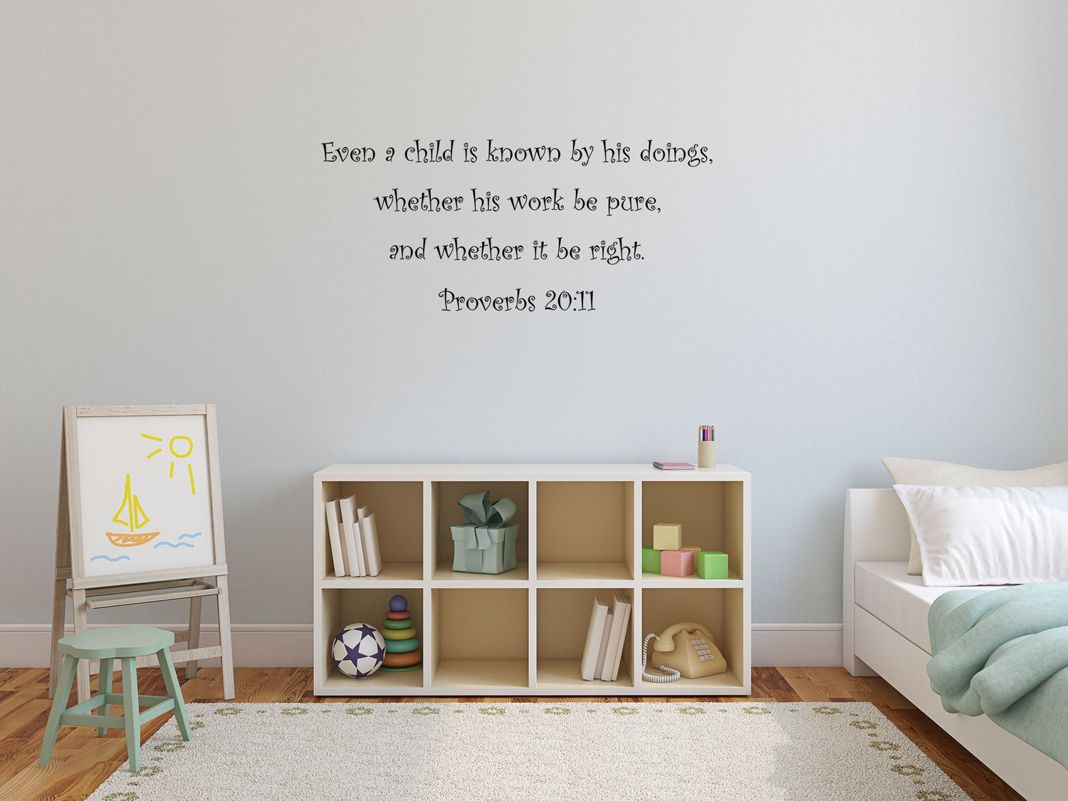 Every Child is Known By His Doings Proverbs 20:11 Words Wall Decal Vinyl Wall Decal Title Done 