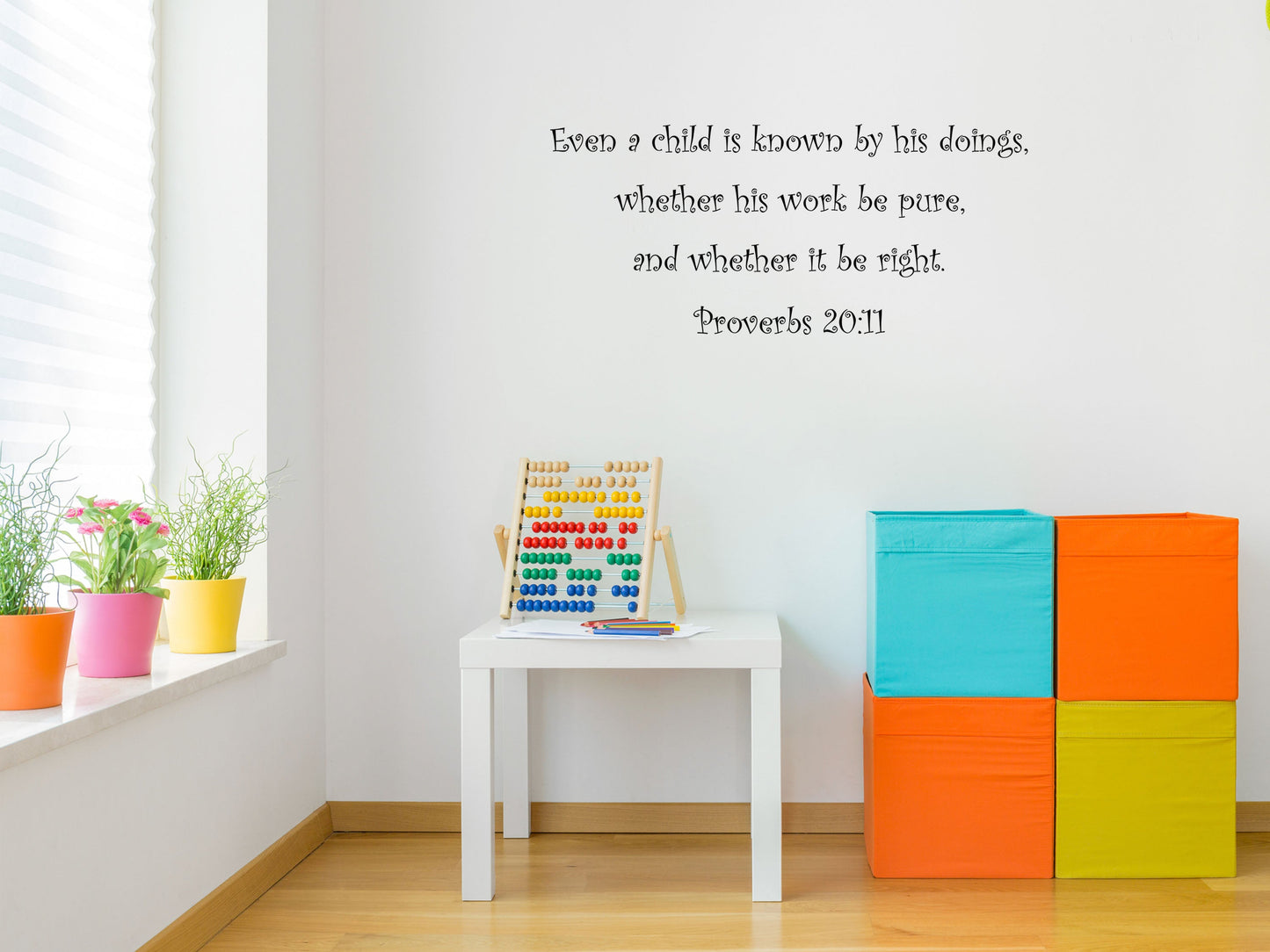 Every Child is Known By His Doings Proverbs 20:11 Words Wall Decal Vinyl Wall Decal Title Done 