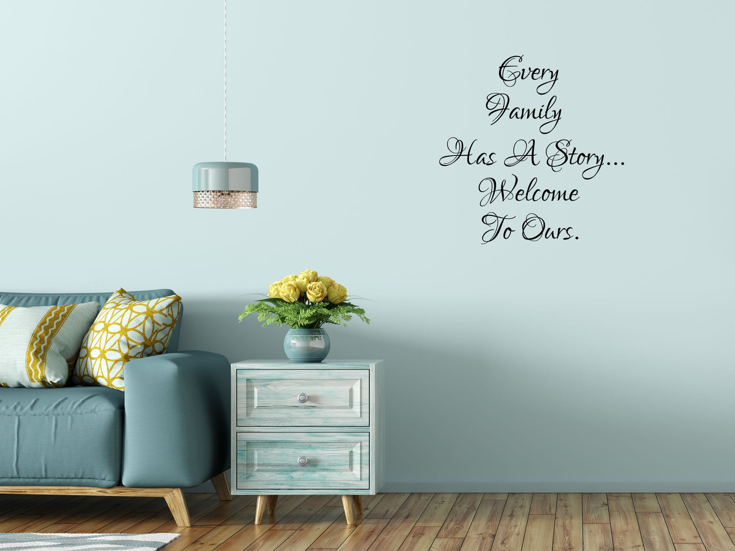 Every Family Has A Story Vinyl Wall Decal Inspirational Wall Signs 