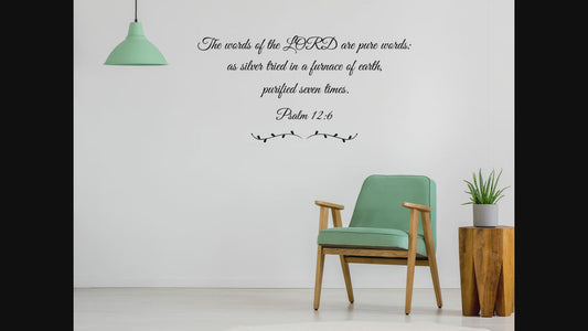 Psalm 12:6 Bible Verse Wall Decal - Scripture Wall Sticker