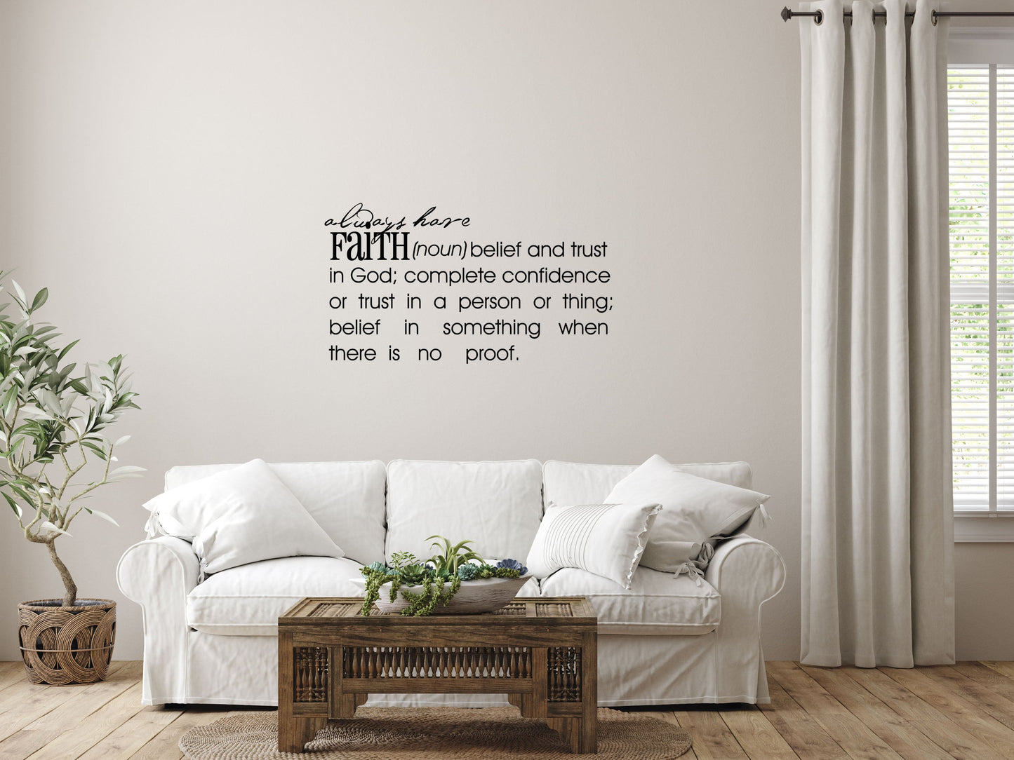 Faith Decal Quote - Inspirational Wall Decals Vinyl Wall Decal Inspirational Wall Signs 