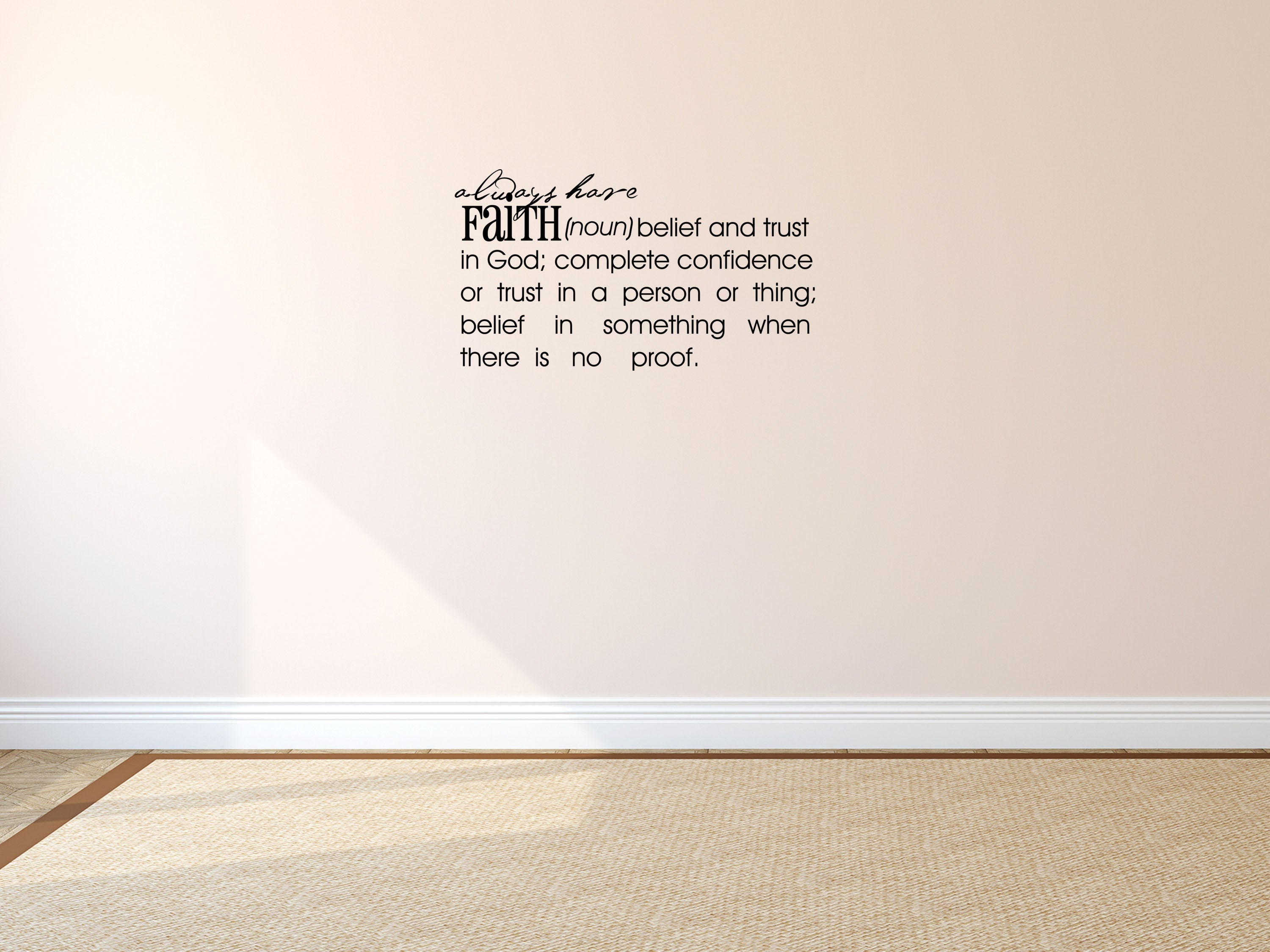 Faith Decal Quote - Inspirational Wall Decals Vinyl Wall Decal Inspirational Wall Signs 