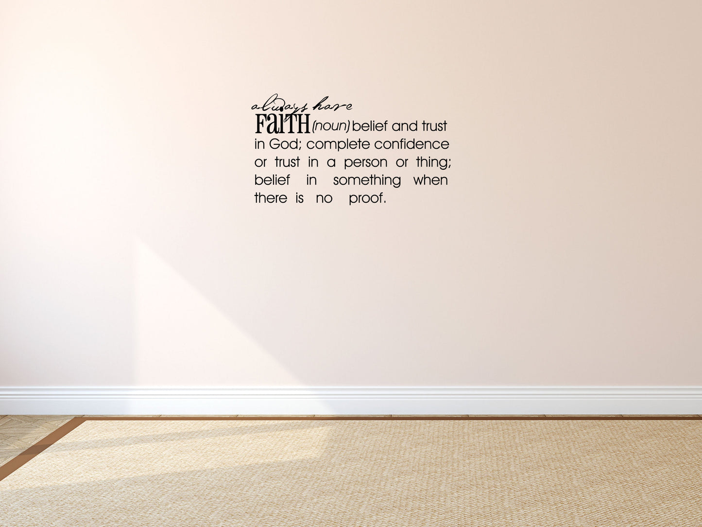Faith Decal Quote - Inspirational Wall Decals Vinyl Wall Decal Inspirational Wall Signs 