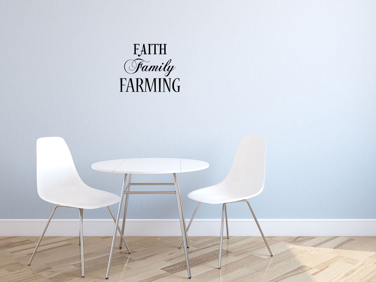 Faith Family Farming Wall Decal Sticker - Farming Decal - Farm Wall Art Vinyl Wall Decal Inspirational Wall Signs 