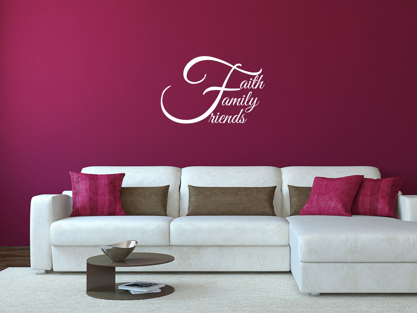 Faith Family Friends Vinyl Wall Decal Inspirational Wall Signs 