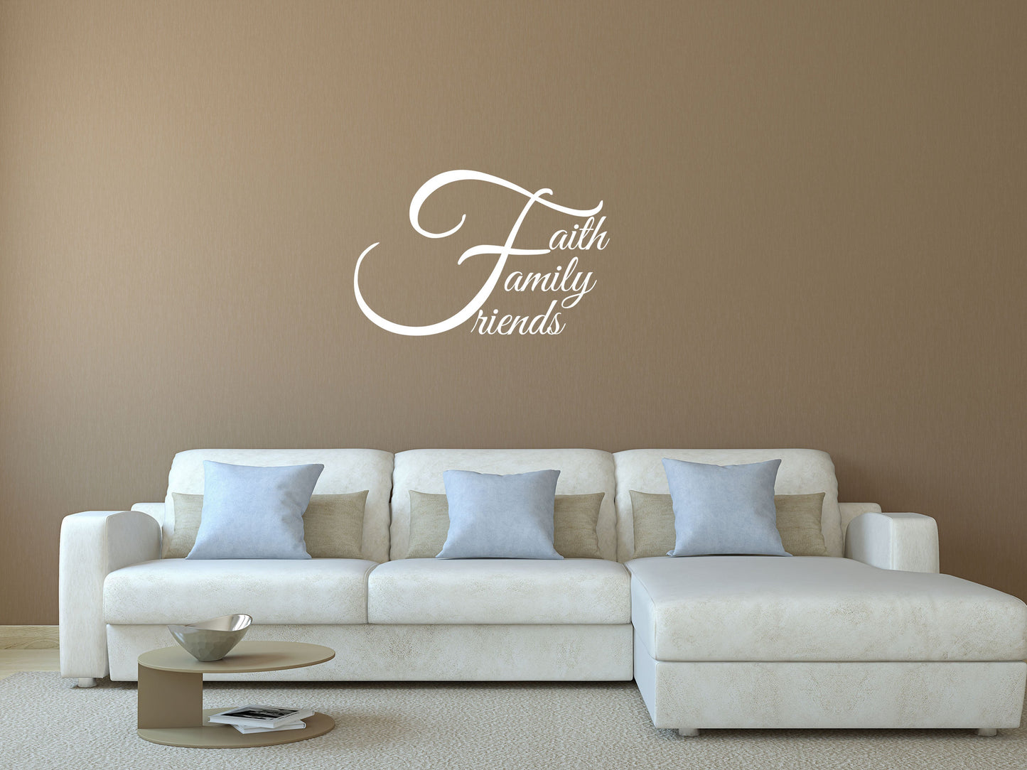 Faith Family Friends Vinyl Wall Decal Inspirational Wall Signs 