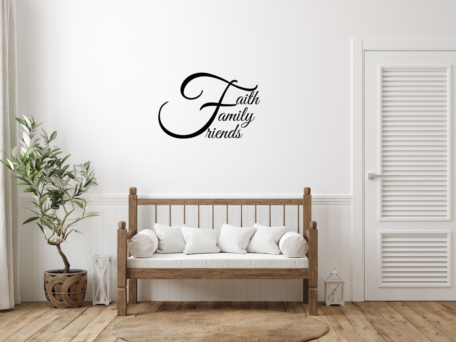 Faith Family Friends Vinyl Wall Decal Inspirational Wall Signs 