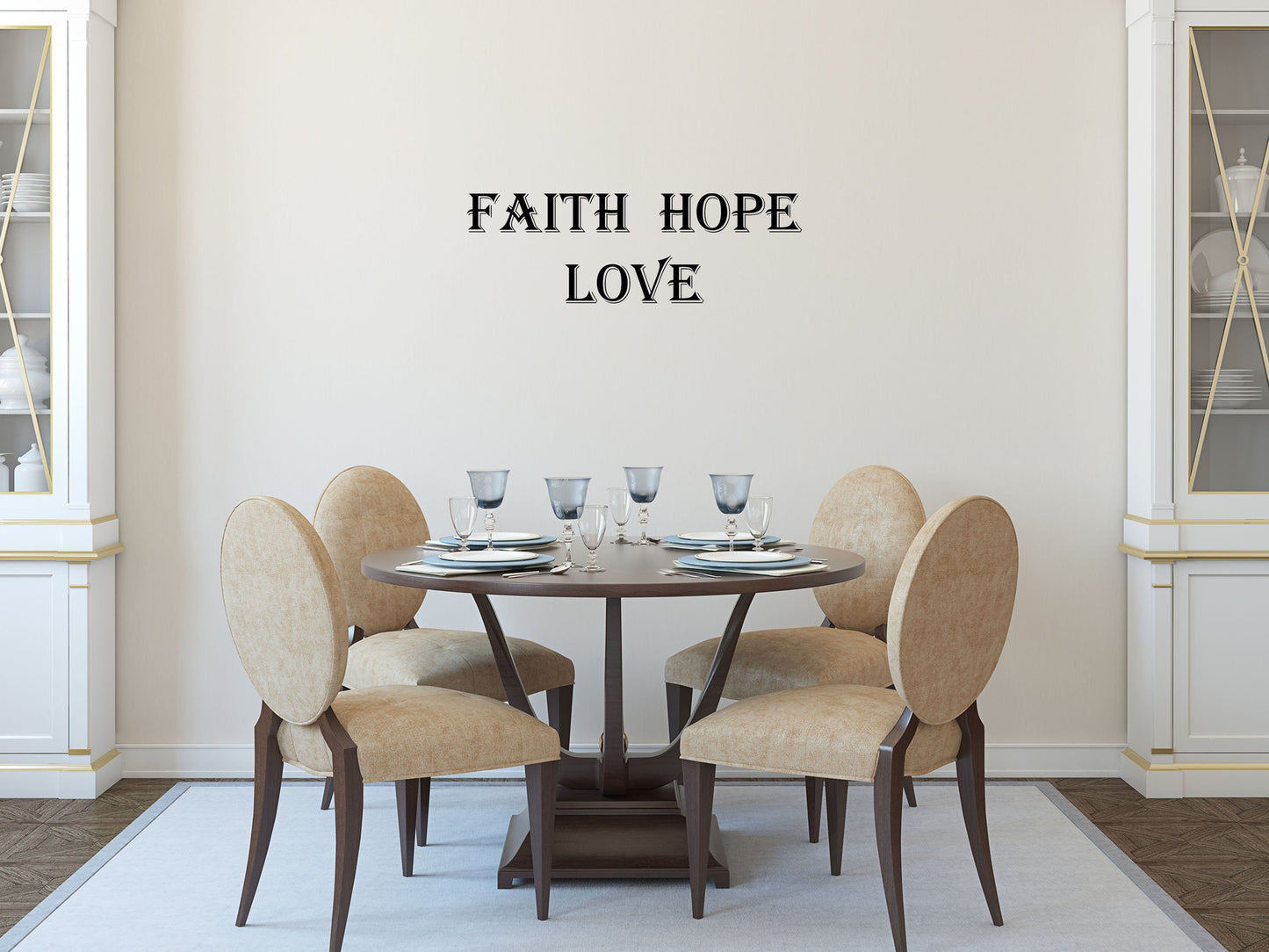 Faith, Hope, Love - Inspirational Wall Decals Vinyl Wall Decal Inspirational Wall Signs 