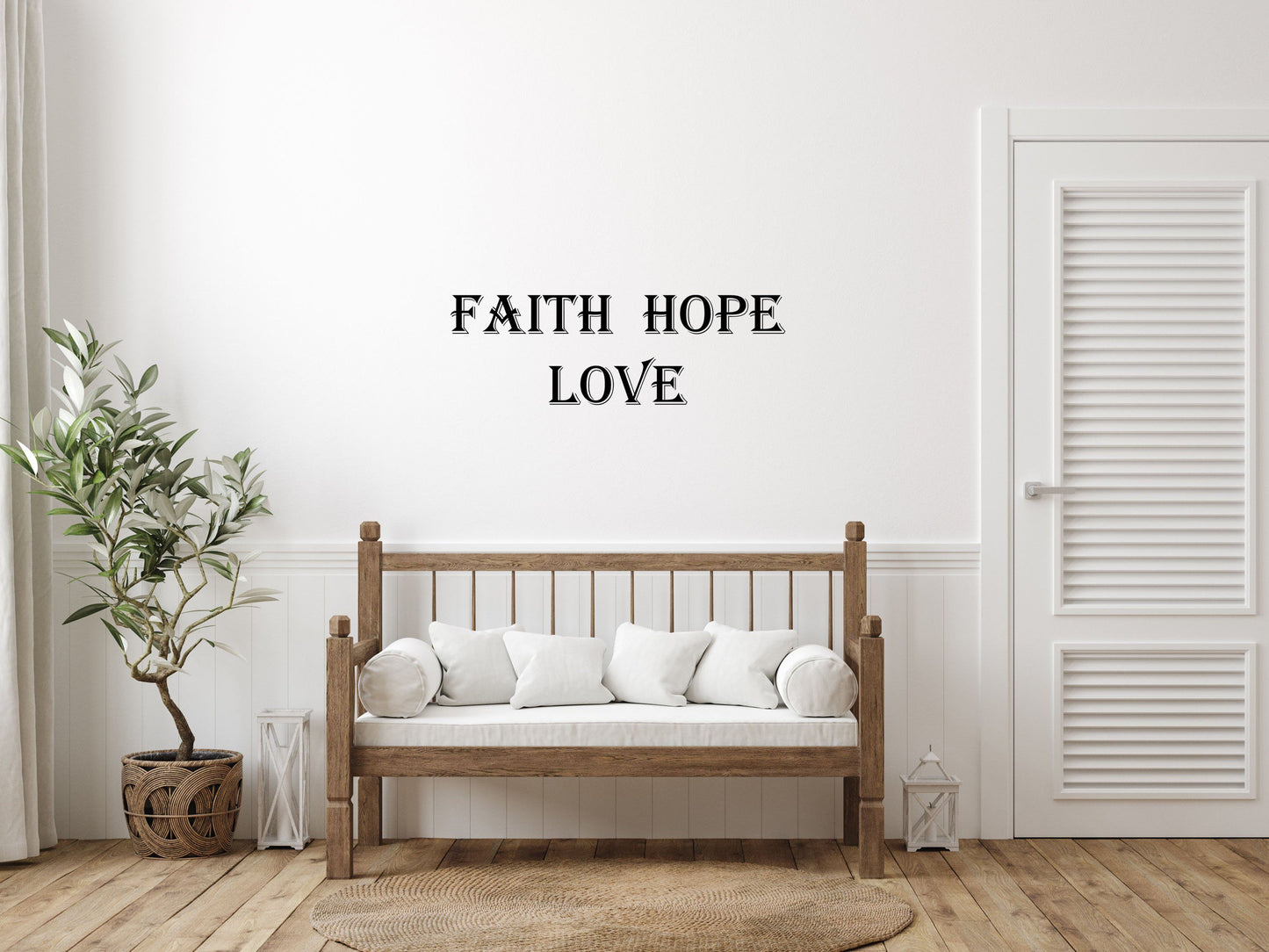 Faith, Hope, Love - Inspirational Wall Decals Vinyl Wall Decal Inspirational Wall Signs 