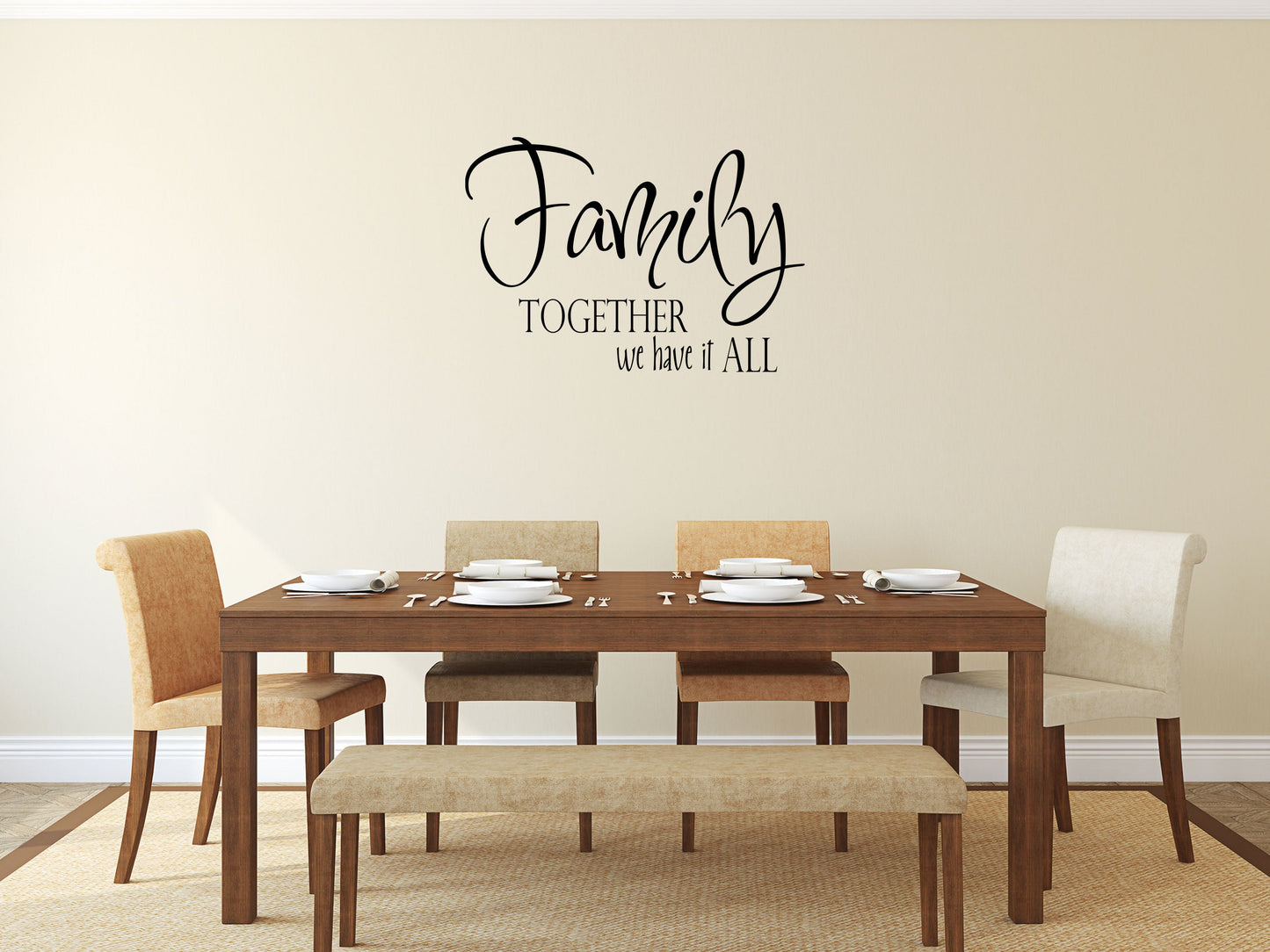 Family Together - Inspirational Wall Decals Vinyl Wall Decal Inspirational Wall Signs 