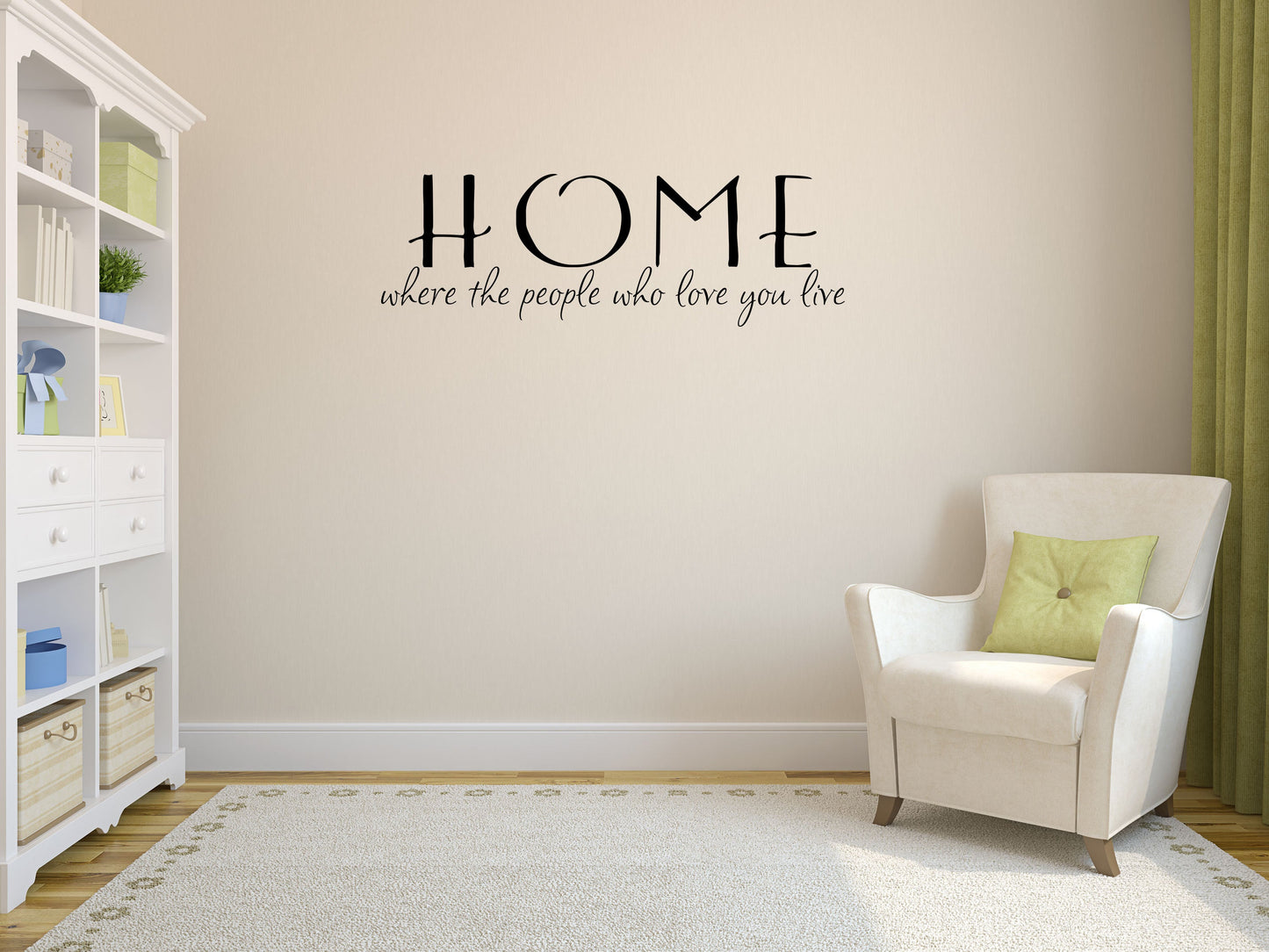 Family Wall Vinyl Lettering - Home Where The People Who Love You Live - Home Vinyl Wall Quotes - Wall Art Decals - Living Room Quote Vinyl Wall Decal Done 