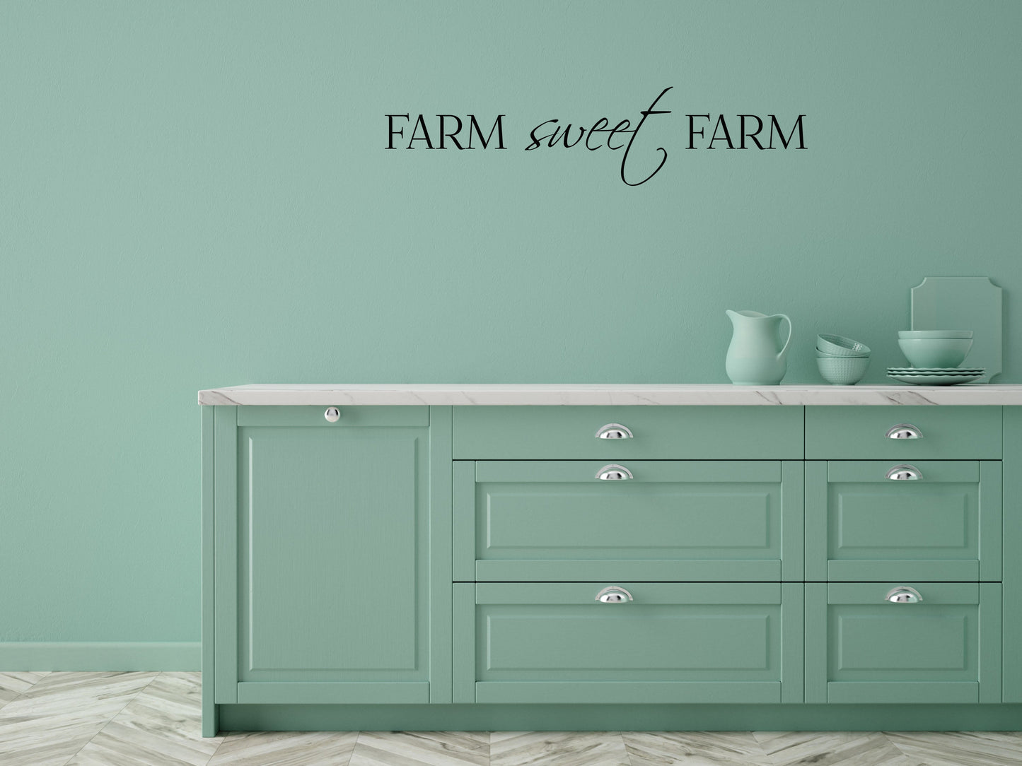 Farm Sweet Farm Wall Quote Decal - Vinyl Wall Decal Farming Decal - Country Farm Wall Decal Art - Farming Wall Quote Sticker - Kitchen Vinyl Wall Decal Title Done 