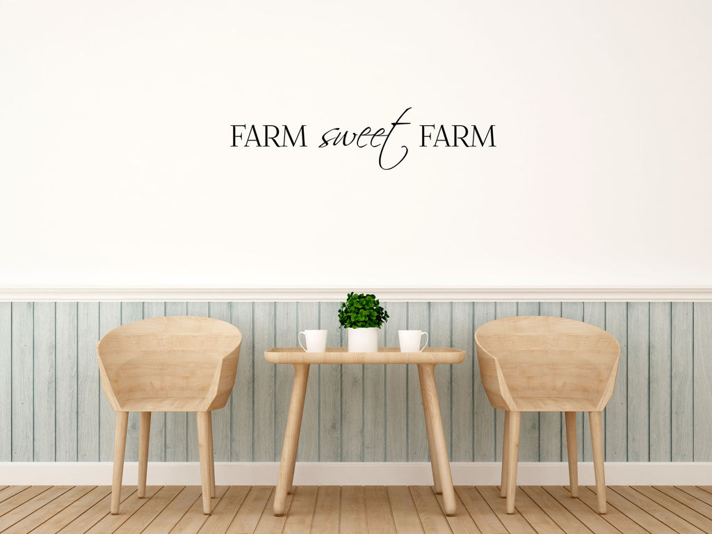 Farm Sweet Farm Wall Quote Decal - Vinyl Wall Decal Farming Decal - Country Farm Wall Decal Art - Farming Wall Quote Sticker - Kitchen Vinyl Wall Decal Title Done 