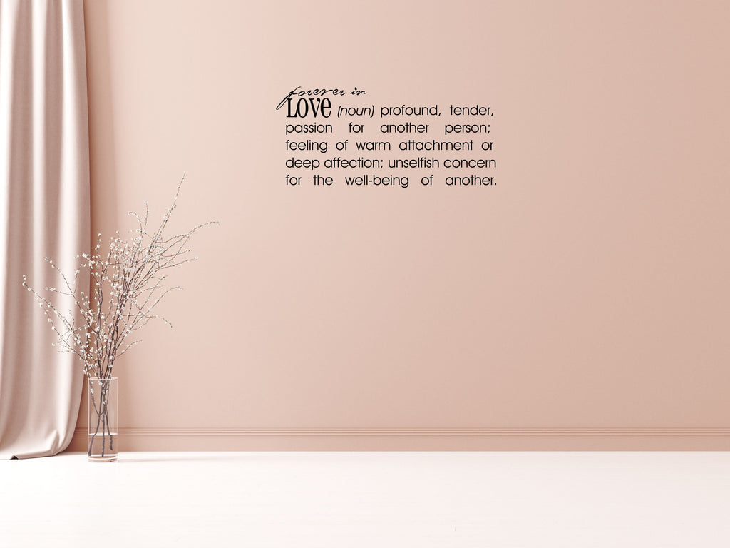 Forever In Love - Inspirational Wall Decals Vinyl Wall Decal Inspirational Wall Signs 